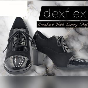 dexflex comfort Women's Black Oxford Shoes